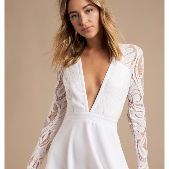 Tobi Dresses & Skirts - Tobi White Lace Skater Dress